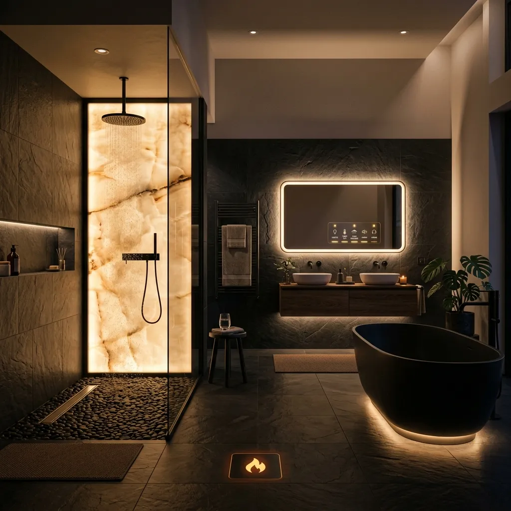 Starvis smart bathroom with motion-activated lighting