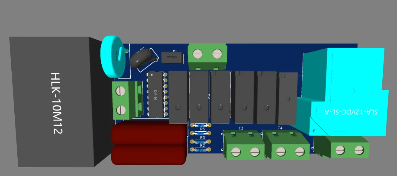3D model of a Starvis relay PCB